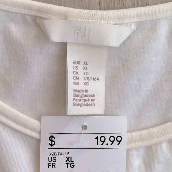 NWT H&M White Cutout Bodysuit - Picture 2 of 6